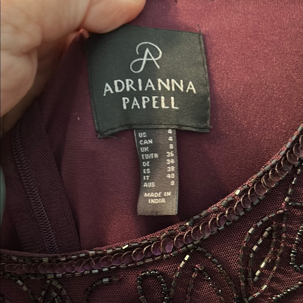 Adrianna Papell Burgundy Dress